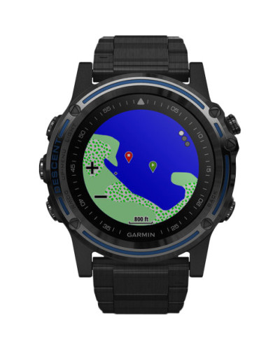 Garmin Descent Mk1 Dive Computer, Gray Sapphire with DLC Titanium Band (010-01760-01/010-01760-11)