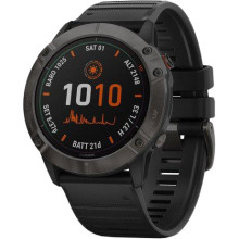 Garmin Fenix ​​6X Pro Solar Titanium Carbon Grey DLC with Black Band (010-02157-21)