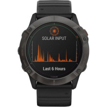 Garmin Fenix ​​6X Pro Solar Titanium Carbon Grey DLC with Black Band (010-02157-21)