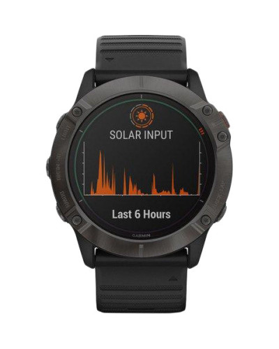 Garmin Fenix ​​6X Pro Solar Titanium Carbon Grey DLC with Black Band (010-02157-21)