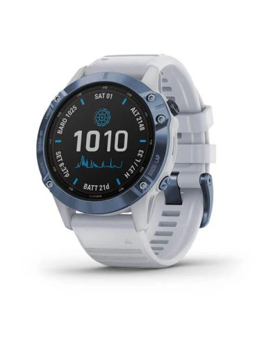 Garmin Fenix 6 Pro Solar Edition Mineral Blue with Whitestone Band (010-02410-19/18)