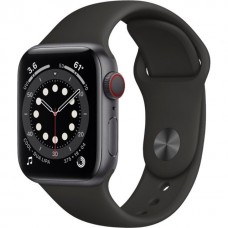 Apple Watch Series 6 GPS + Cellular 40mm Space Gray Aluminum Case w. Black Sport B. (M02Q3) / M06P3