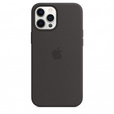 Apple iPhone 12 Pro Max Silicone Case with MagSafe - Black (MHLG3)