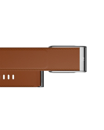 WHOOP Ремінець Whoop LeatherLuxe Straight для Whoop MG Life Chestnut/Cream with Titanium S/M (810114362235
