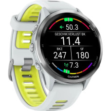 Garmin Forerunner 970 Titanium w. Whitestone Case and Whitestone/T. Amp Yellow Band (010-02969-01/11/61)