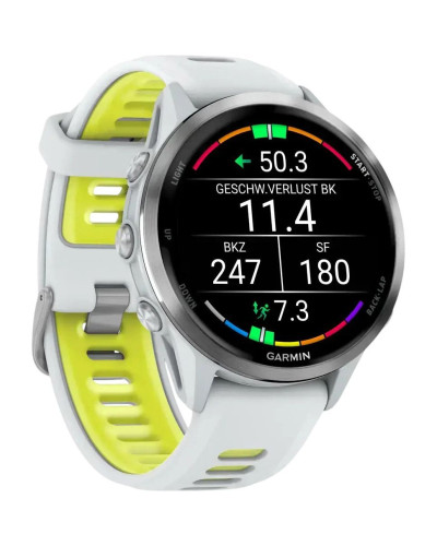 Garmin Forerunner 970 Titanium w. Whitestone Case and Whitestone/T. Amp Yellow Band (010-02969-01/11/61)