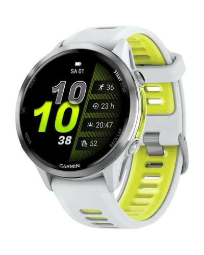 Garmin Forerunner 970 Titanium w. Whitestone Case and Whitestone/T. Amp Yellow Band (010-02969-01/11/61)