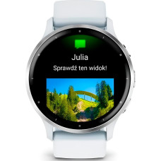 Garmin Venu 3 Silver Stainless Steel Bezel with Whitestone Case and Silicone Band (010-02784-00/50)