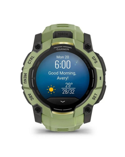 Garmin Instinct 3 50mm AMOLED Green with Fern Green Band (010-03020-02)