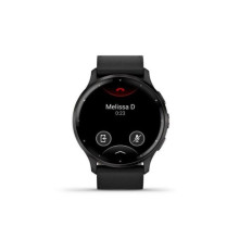 Garmin Venu 3 Slate S. Steel Bezel w. Black Case and Leather Band (010-02784-52/02)