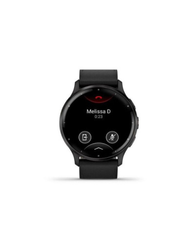 Garmin Venu 3 Slate S. Steel Bezel w. Black Case and Leather Band (010-02784-52/02)