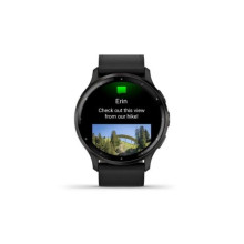 Garmin Venu 3 Slate S. Steel Bezel w. Black Case and Leather Band (010-02784-52/02)