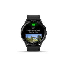 Garmin Venu 3 Slate S. Steel Bezel w. Black Case and Leather Band (010-02784-52/02)