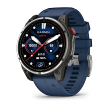 Garmin Fenix 8 Pro 47 mm AMOLED Marine GPS Titanium with Blue Silicone Band (010-03198-50)