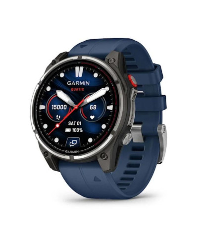 Garmin Fenix 8 Pro 47 mm AMOLED Marine GPS Titanium with Blue Silicone Band (010-03198-50)