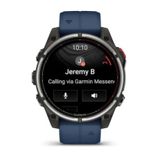 Garmin Fenix 8 Pro 47 mm AMOLED Marine GPS Titanium with Blue Silicone Band (010-03198-50)