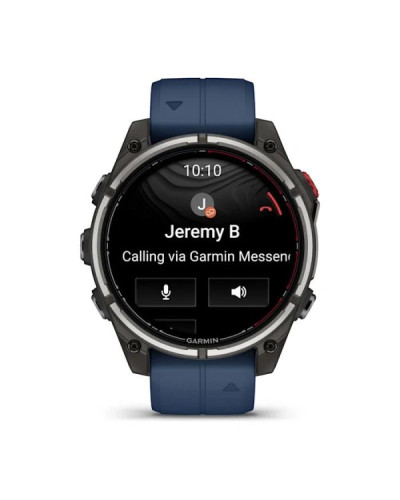 Garmin Fenix 8 Pro 47 mm AMOLED Marine GPS Titanium with Blue Silicone Band (010-03198-50)