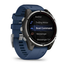 Garmin Fenix 8 Pro 47 mm AMOLED Marine GPS Titanium with Blue Silicone Band (010-03198-50)