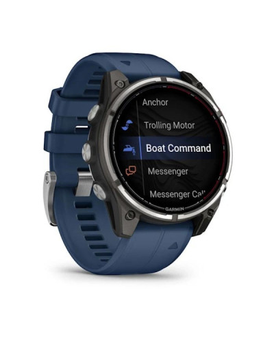Garmin Fenix 8 Pro 47 mm AMOLED Marine GPS Titanium with Blue Silicone Band (010-03198-50)
