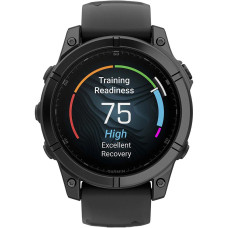 Garmin Fenix E 47mm AMOLED Slate Gray Steel with Black Silicone Band (010-03025-03/01/13)