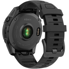 Garmin Fenix E 47mm AMOLED Slate Gray Steel with Black Silicone Band (010-03025-03/01/13)