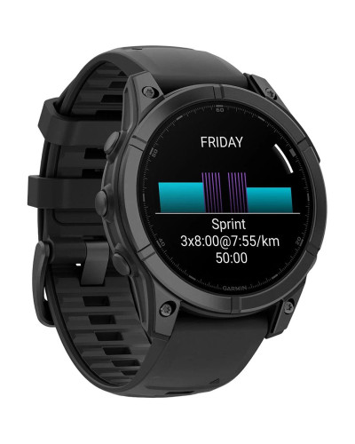 Garmin Fenix E 47mm AMOLED Slate Gray Steel with Black Silicone Band (010-03025-03/01/13)
