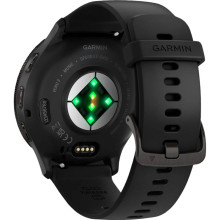 Garmin Venu 3 Slate Stainless Steel Bezel with Black Case and Silicone Band (010-02784-01/51/41)