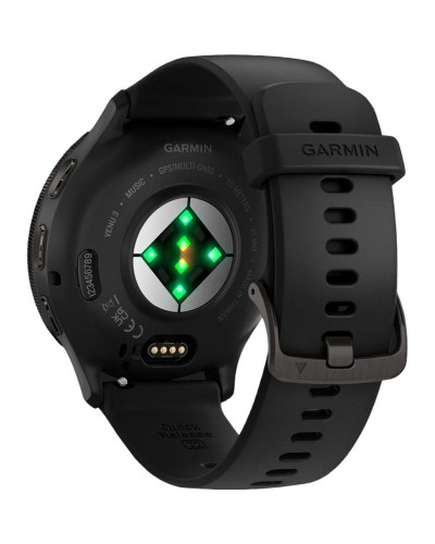 Garmin Venu 3 Slate Stainless Steel Bezel with Black Case and Silicone Band (010-02784-01/51/41)