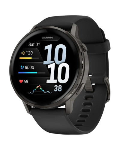 Garmin Venu 4 45 mm Slate with Black Silicone Band (010-03014-00/40)