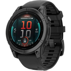 Garmin Fenix E 47mm AMOLED Slate Gray Steel with Black Silicone Band (010-03025-03/01/13)
