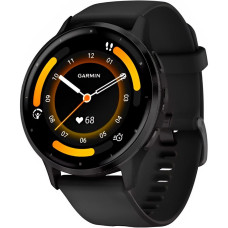 Garmin Venu 3 Slate Stainless Steel Bezel with Black Case and Silicone Band (010-02784-01/51/41)