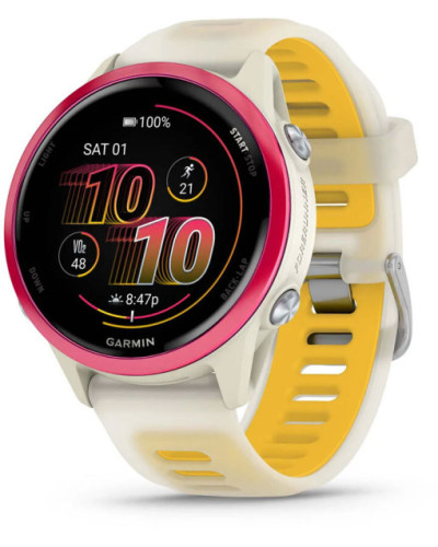 Garmin Forerunner 570 42mm Raspberry Aluminum w. Translucent Bone/Mango Band (010-02970-02/42)