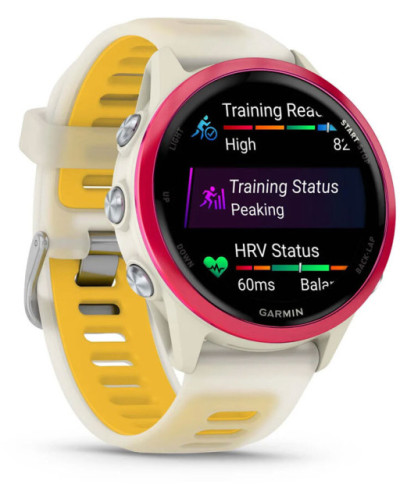 Garmin Forerunner 570 42mm Raspberry Aluminum w. Translucent Bone/Mango Band (010-02970-02/42)