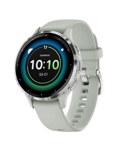Garmin Venu 3S Silver S. Steel Bezel w. Sage Gray Case and S. Band (010-02785-01/51)