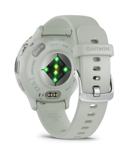 Garmin Venu 3S Silver S. Steel Bezel w. Sage Gray Case and S. Band (010-02785-01/51)