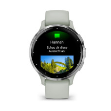 Garmin Venu 3S Silver S. Steel Bezel w. Sage Gray Case and S. Band (010-02785-01/51)
