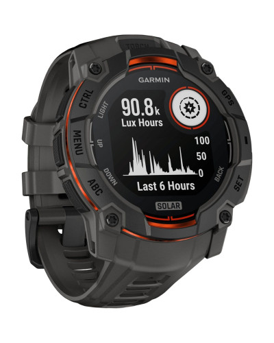 Garmin Instinct 3 50mm Solar Black with Charcoal Band (010-02935-00/40)