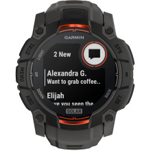 Garmin Instinct 3 50mm Solar Black with Charcoal Band (010-02935-00/40)