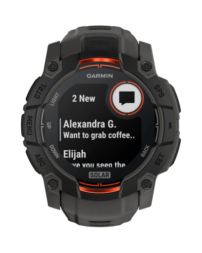 Garmin Instinct 3 50mm Solar Black with Charcoal Band (010-02935-00/40)