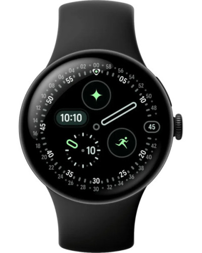 Google Pixel Watch 4 41mm Wi-Fi Matte Black Aluminum case / Obsidian Active Band