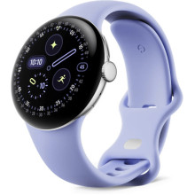 Google Pixel Watch 4 41mm Wi-Fi Polished Silver Aluminum case / Iris Active Band