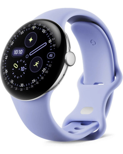 Google Pixel Watch 4 41mm Wi-Fi Polished Silver Aluminum case / Iris Active Band