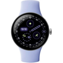 Google Pixel Watch 4 41mm Wi-Fi Polished Silver Aluminum case / Iris Active Band