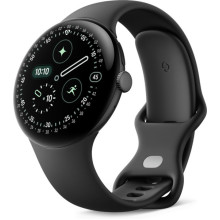 Google Pixel Watch 4 45mm Wi-Fi Matte Black Aluminum case / Obsidian Active Band
