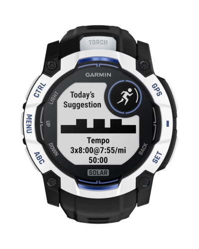 Garmin Instinct 3 50mm Solar Whitestone with Black Band (010-02935-03/43)