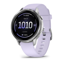 Garmin Venu 4 41 mm Silver with Periwinkle Silicone Band (010-03013-01/41)