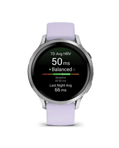 Garmin Venu 4 41 mm Silver with Periwinkle Silicone Band (010-03013-01/41)