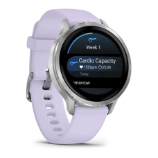 Garmin Venu 4 41 mm Silver with Periwinkle Silicone Band (010-03013-01/41)