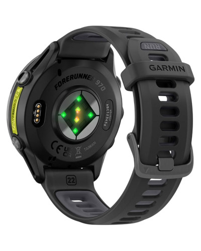 Garmin Forerunner 970 Carbon Gray DLC Titanium Black Case w. Black/Translucent Band (010-02969-00/10/60)