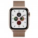Apple Watch Series 5 LTE 44mm Gold Steel w. Gold Milanese Loop - Gold Steel (MWW62)